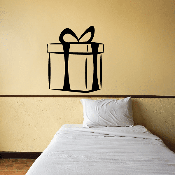 Image of presents gift box ribbon Celebrations Vinyl Wall Decal Mural Quotes Words GIFT8VIII