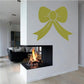 Green bow wall decal with ribbon loops and center knot
