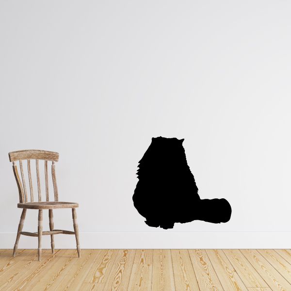 Image of Pretty Fluffy Cat Sitting Decal