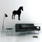 Standing horse decal with black silhouette, wall vinyl sticker
