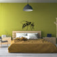 Hornet wall decal: black and yellow striped protective hornet graphic