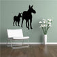 Moose family wall decal, three black moose silhouettes