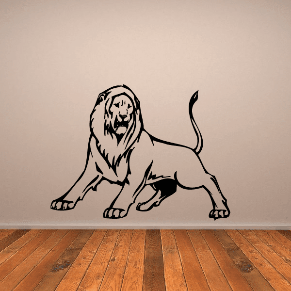 Image of Protective Stance Lion Decal