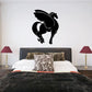 Black standing pegasus decal with proud winged silhouette