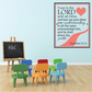 Bible verse wall decal with red heart and quote, Proverbs 3:5-6