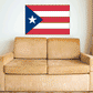 Puerto Rico flag sticker with blue triangle, white star, and red stripes