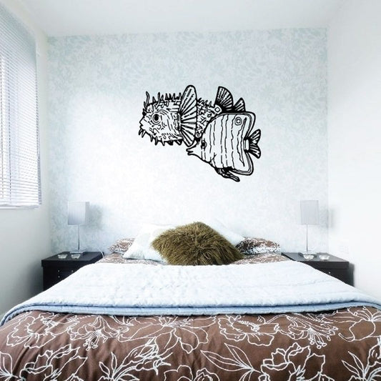 Image of Puffer and Butterfly Fish Decal