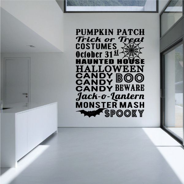 Image of Pumpkin Patch Trick or Treat Typography Decal