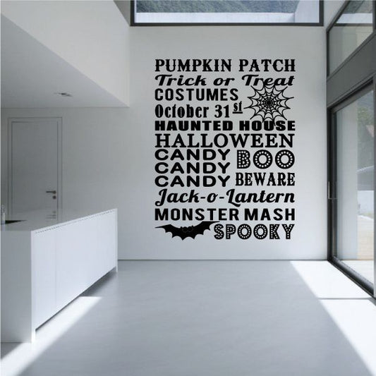 Image of Pumpkin Patch Trick or Treat Typography Decal