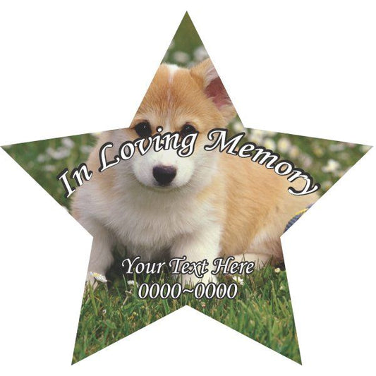 Image of Puppy Dog In Loving Memory Custom Star Sticker