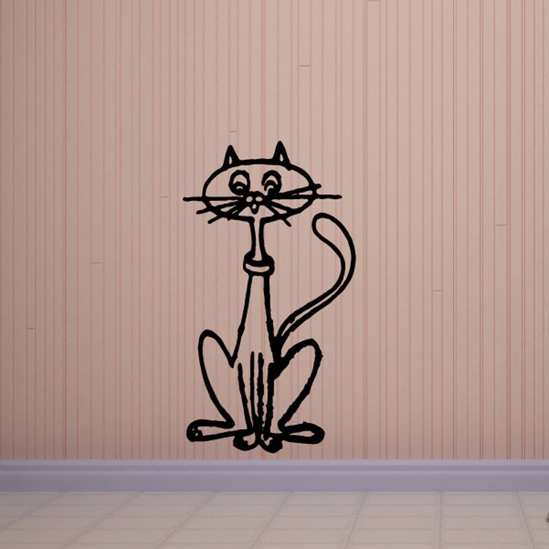 Image of Purdy Cartoon Kitty Decal