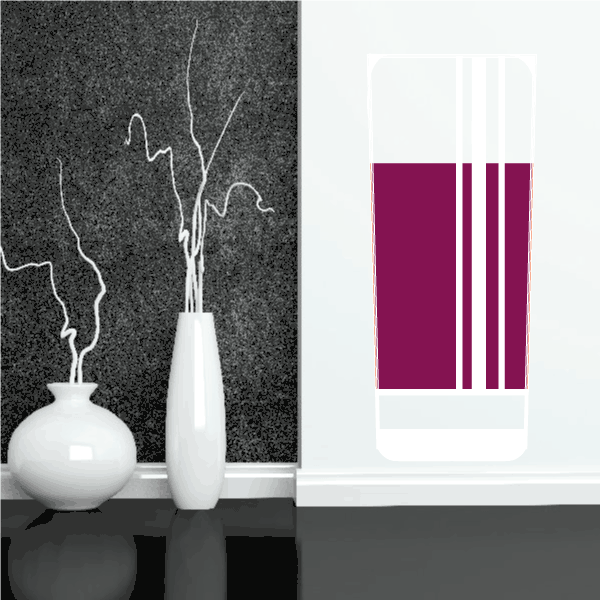 Purple drink in cup sticker with magenta drink and white cup