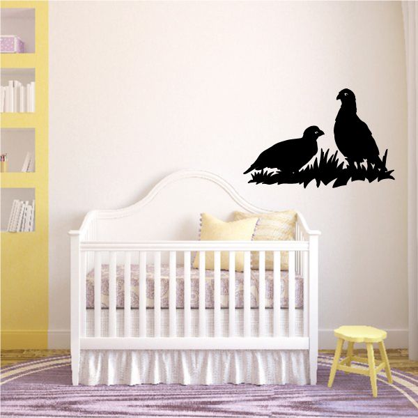 Image of Quails on Grass Decal