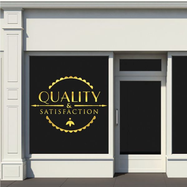 Image of Quality & Satisfaction Retail Discount Sign Wall Decal - Vinyl Decal - Car Decal - Idcolor002