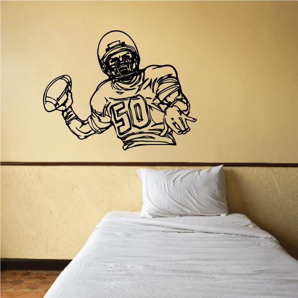 Image of Quarterback Football Player Decal