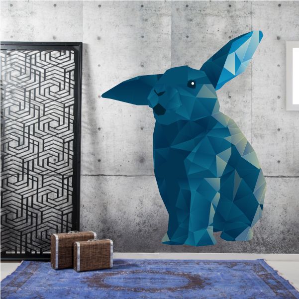 Image of Rabbit Origami Sticker