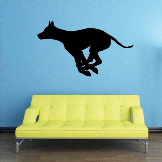 Image of Racing Doberman Pinscher Decal