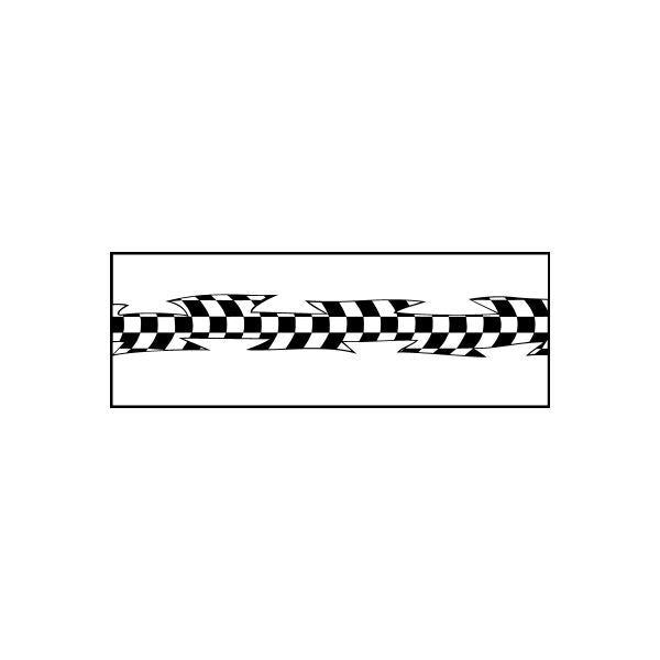 Racing checkered flag vinyl decal sticker, rectangular black and white pattern