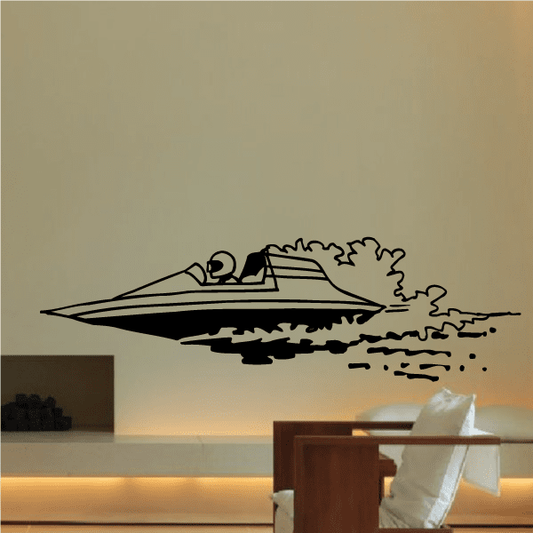 Image of Racing Speedboat Decal