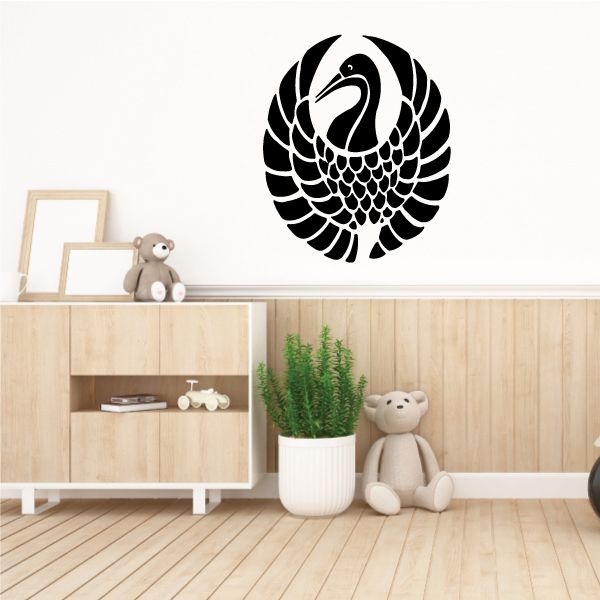 Image of Radial Feathers Bird Decal