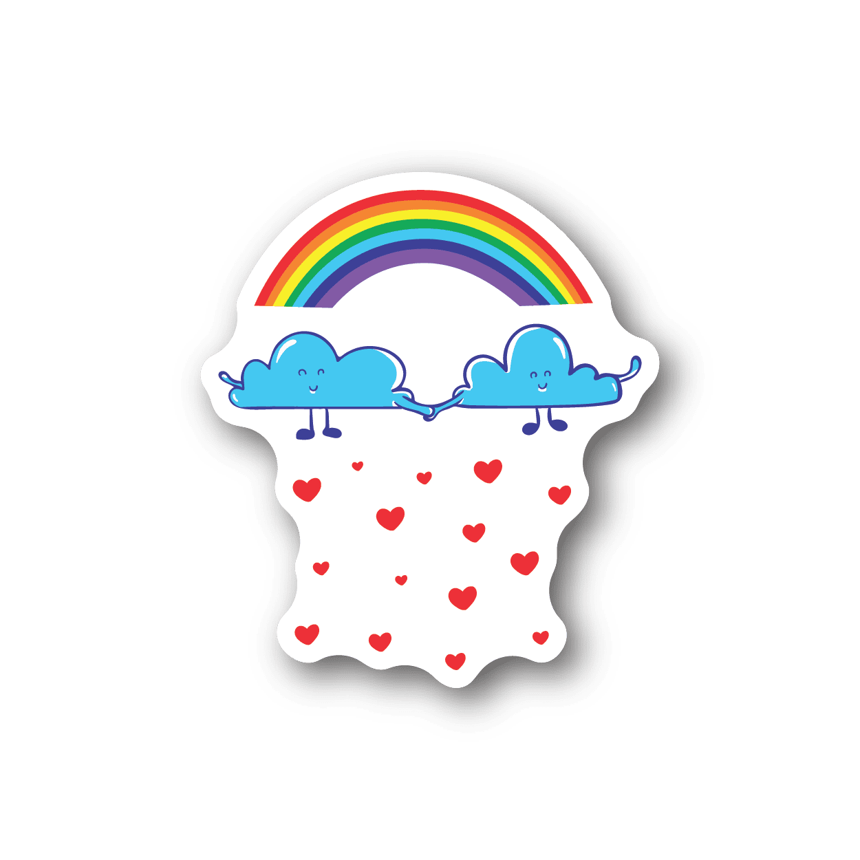 Image of Rainbow Love Clouds Sticker