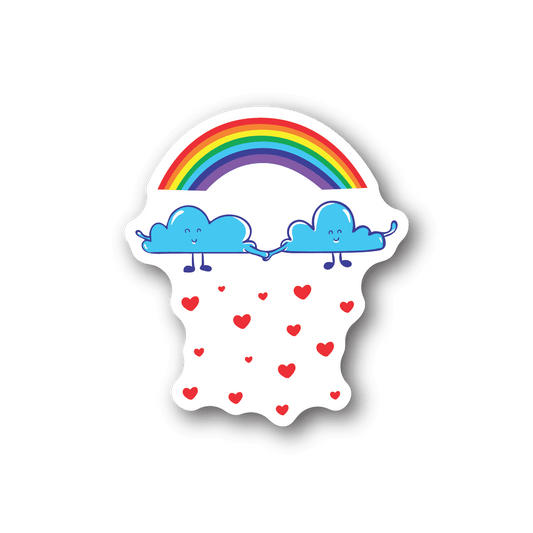 Image of Rainbow Love Clouds Sticker