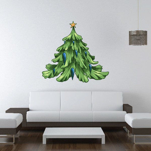 Image of Raindrop Christmas Tree Sticker