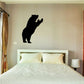Raised bear decal, black sitting bear silhouette wall sticker