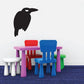 Black raven perched decal sticker