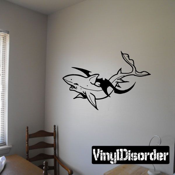 Image of Razor Back Style Shark Decal