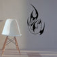 Black shark fin flame-style wall decal