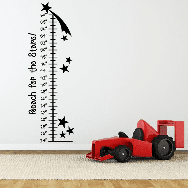 Image of Reach to the Stars Growth Chart Wall Decal