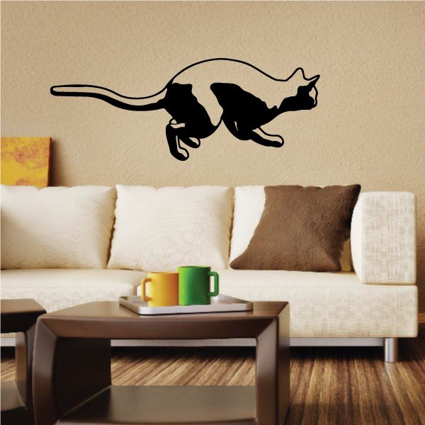 Image of Ready to Pounce Cat Decal