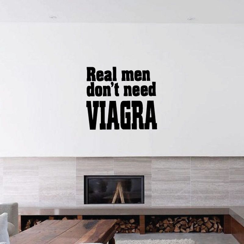 Image of Real Men Dont Need Viagra Decal