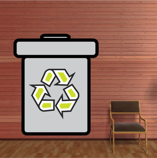 Image of Recyclable Trash Can Sticker