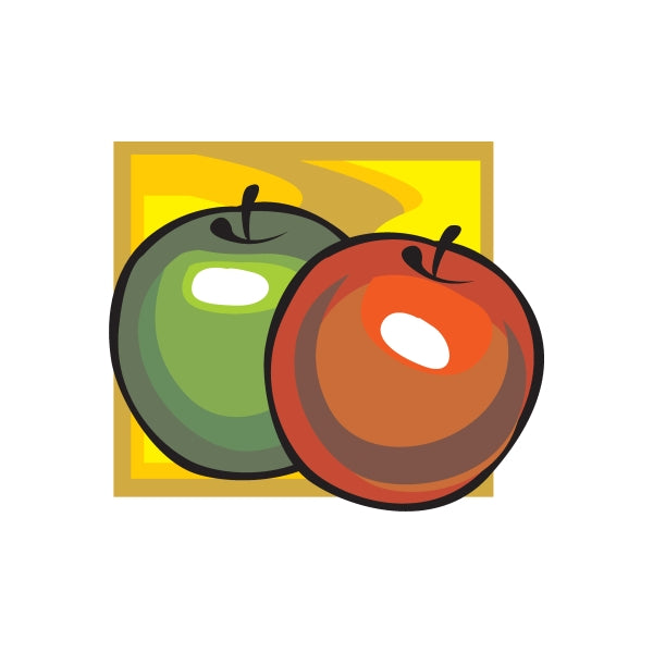 Image of Red and Green Apples Sticker