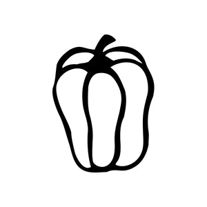 Bell pepper outline decal