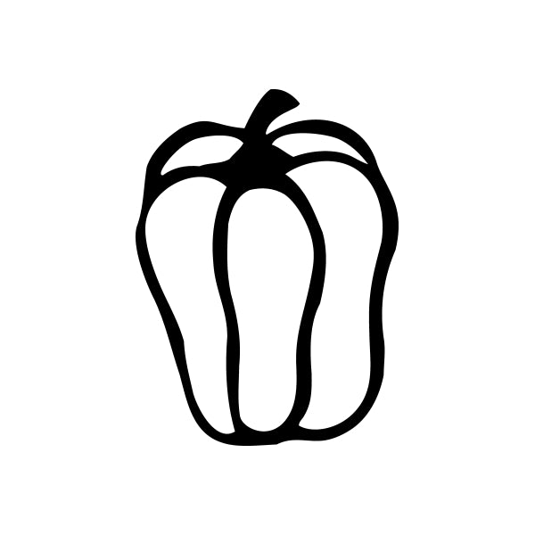 Bell pepper outline decal