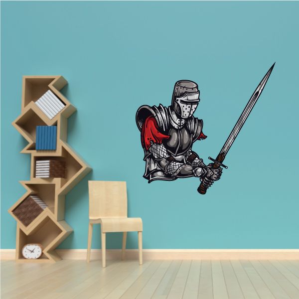 Image of Red Knight in Armor Sticker