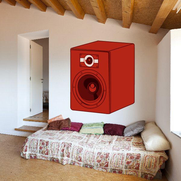 Image of Red Speaker Sticker