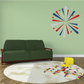 Firework wall sticker, red white and blue starburst with small star accents