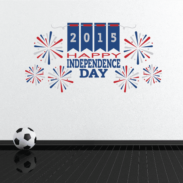 Red White and Blue Independence Day Sticker