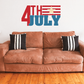 Fourth of July single star flag decal with red, white, and blue stripes and star