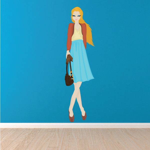 Light blue sleeveless maxi dress with V-neck