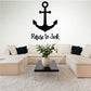 Anchor wall decal with 'Refuse to Sink' text and black anchor graphic