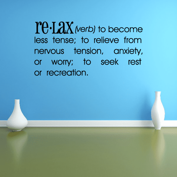 Image of Relax Definition Wall Decal 