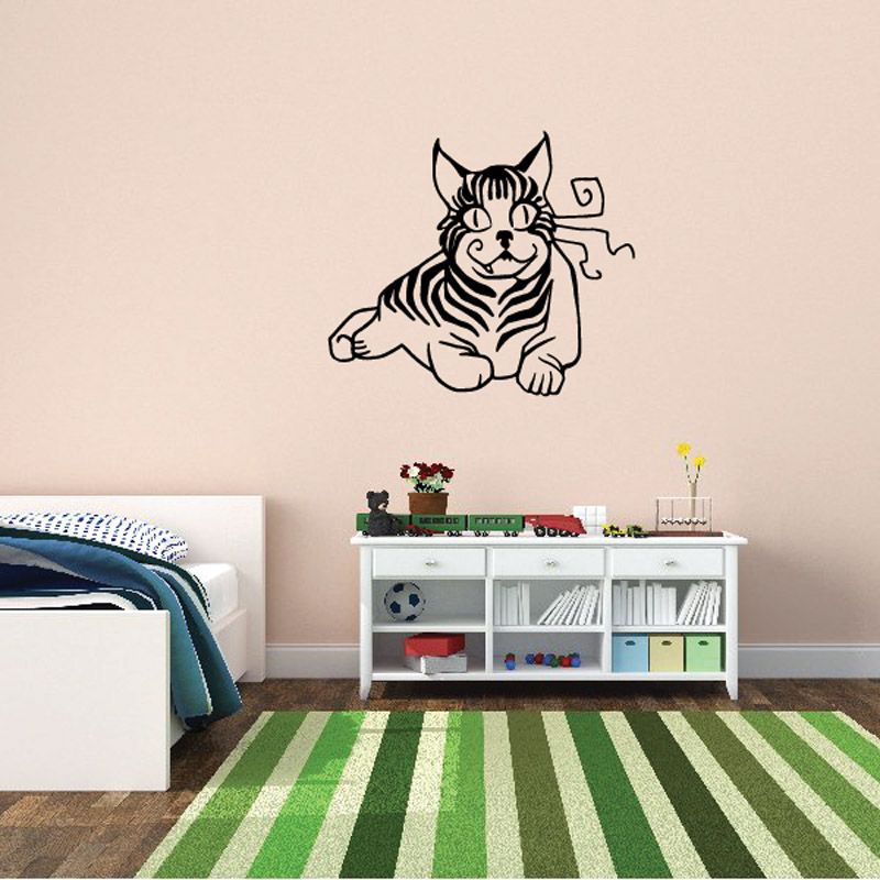 Image of Relaxed Long Whisker Cat Decal