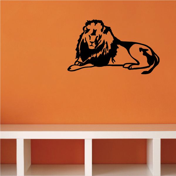 Image of Relaxing Lion Decal