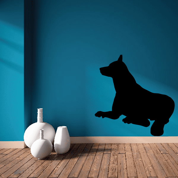 Image of Relaxing Wolf Watching Decal