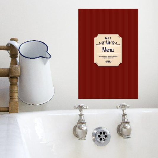 Image of Restaurant Menu Wall Decal - Vinyl Decal - Car Decal - Idcolor005